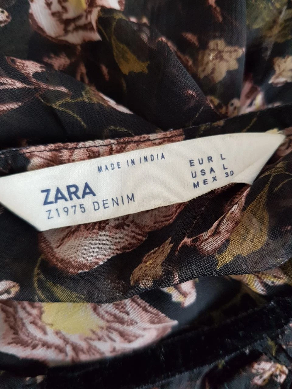 🌷Flowy floral transparent Zara short dress/tunic L 42☀️ – photo 4
